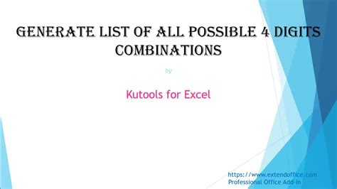 list of all possible 4 digit combinations 0-9|Calculating the Number of 4.